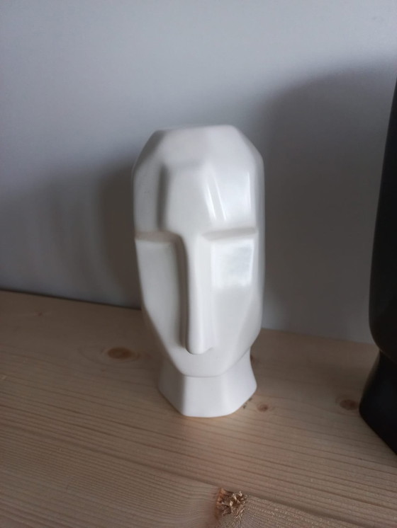 Image 1 of Art Deco Style Ceramic Heads/Pictures