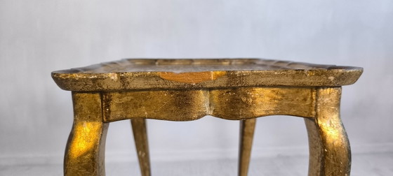 ✨ Elegante Tavolino Fiorentino – Decorazione Dipinta & Superba Patina Antica ✨ – Tavolini, Legno, Vintage (photo 8 of 11)