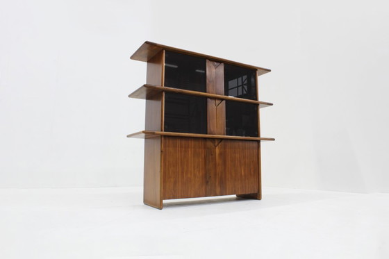 Image 1 of Meuble vintage italien en noyer par Ammannati et Vitelli pour Catalano, 1970