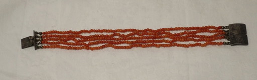 Bracelet 835 Handmade Pearl Silver Art Deco Bauhaus Hammered