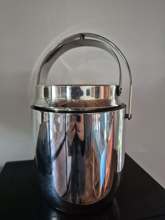 Image 1 of Rare XL Vintage Alfra Alessi Ice Bucket – Mazzeri & Vitale (1960s)