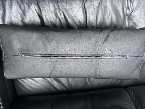 Image 1 of ROLF BENZ leather design sofa black in top condition!!