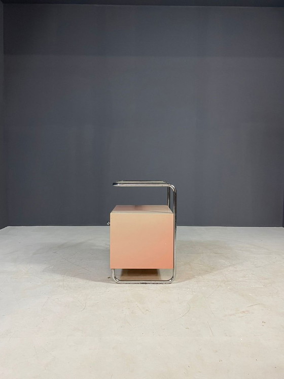 Image 1 of Kovona Bauhaus-stijl nachtkastje, 1950, Tsjecho-Slowakije