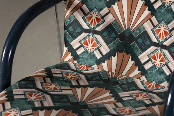 Image 1 of Vintage A 320 Armchair by Wulf Schneider & Ulrich Boehme for Thonet 1980’s in Eltham Palace Velvet (set of 4)