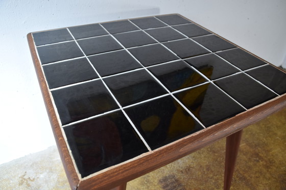 Image 1 of Table basse en céramique des années 1950, table d'appoint vintage, table en forme de rein, table de canapé