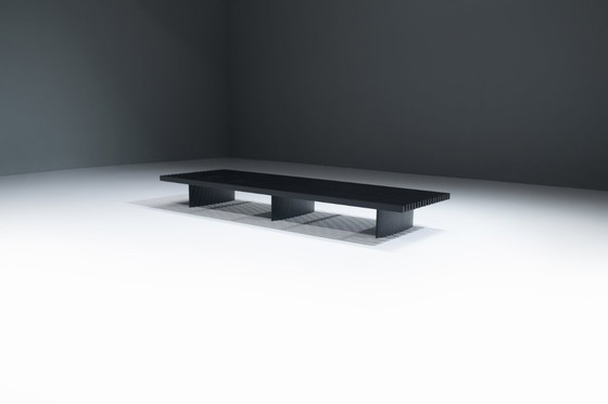 Image 1 of Superbe banc Cansado Refolo 514 XL en chêne noir par Charlotte Perriand - Cassina