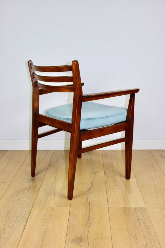 Image 1 of Vintage bureaustoel - zeeturkoois