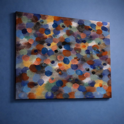 Large Abstract Painting – Gathering of colors – T.C. Freiberger – Contemporary Expressionism