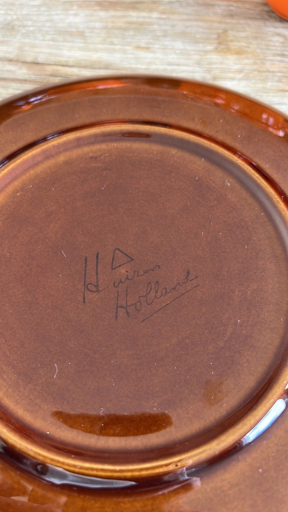 Triangle Houses Orange/Brown Dinnerware – Driehoek Huizen, Crockery, Ceramic (photo 14 of 14)