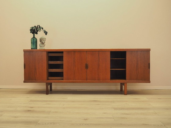 Teak Sideboard With Sliding Doors, Danish Modern Design From The 1960s – Wood (photo 3 of 25)