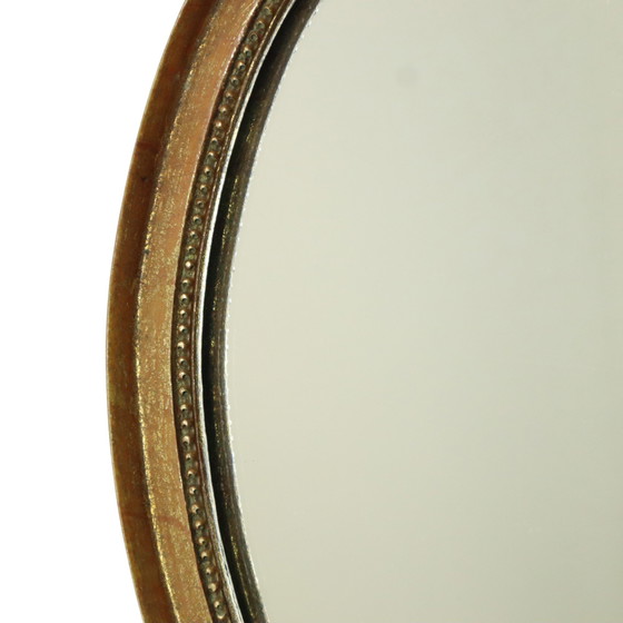 Image 1 of Oval Gold Leaf Gilded Mirror