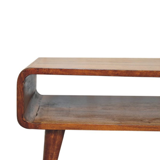Stylish TV furniture made of solid mango wood – Chestnut brown – Artisan (photo 6 of 10)