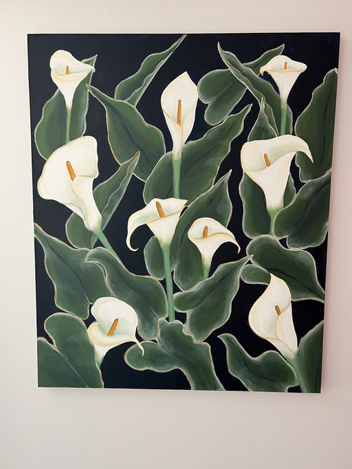 Zwei Gemälde stehen separat zum Verkauf.