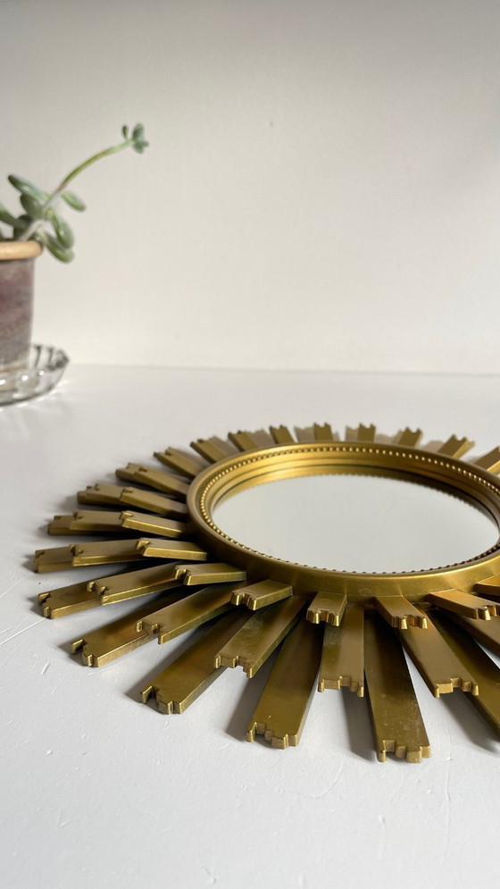 Image 1 of Vintage stijl gouden zonnespiegel