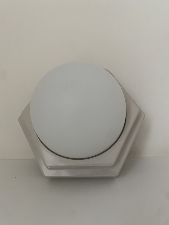 Image 1 of Bellissima lampada da soffitto dal design vintage Herda Hexagon, lampada da soffitto anni '80 - lampada da soffitto.