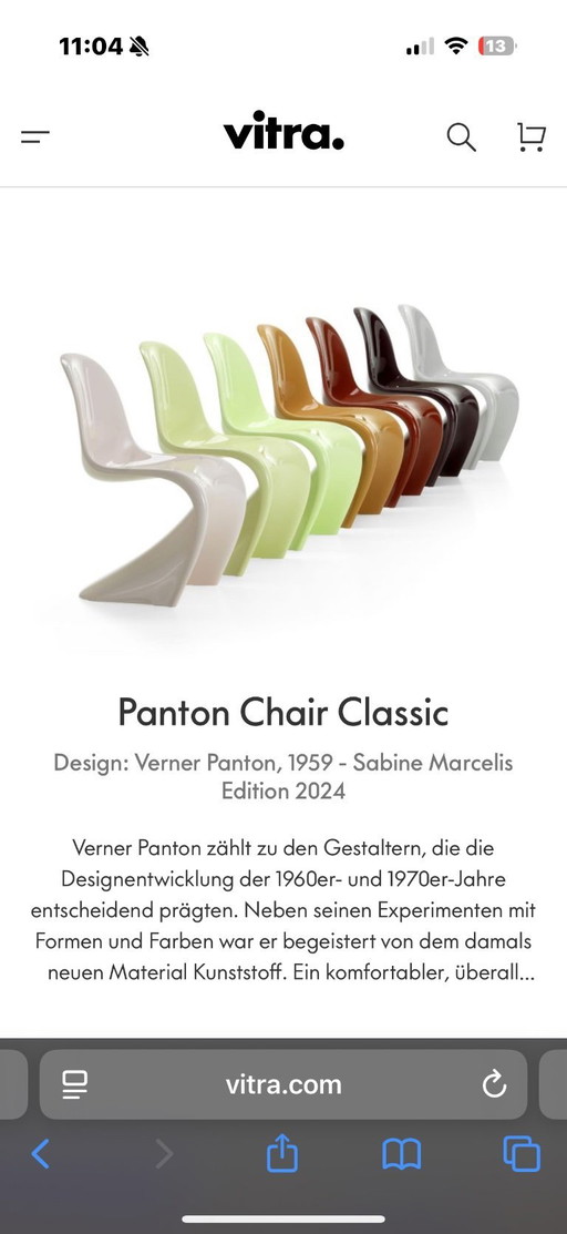 3x NEW Vitra Panton Chair Classic Limited Edition Sabine Marcelis 2024