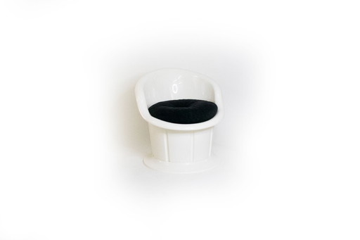 Fauteuil blanc Popptorp de Ikea - années 1990