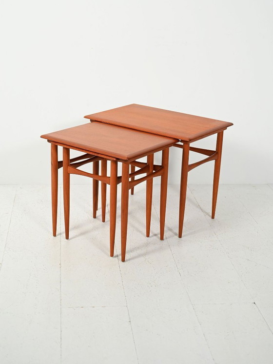 Image 1 of Scandinavian nesting tables from the 1950s–60s