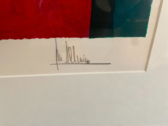 Image 1 of Ton Schulten - Serigrafia EA su carta Autunno II - Incorniciato