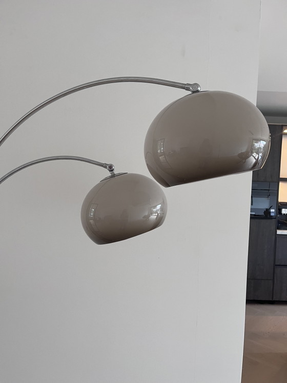 Lampada da terra/ad arco vintage Dijkstra Space Age con doppio paralume – Dijkstra Lampen, Lampade da terra (photo 5 of 11)