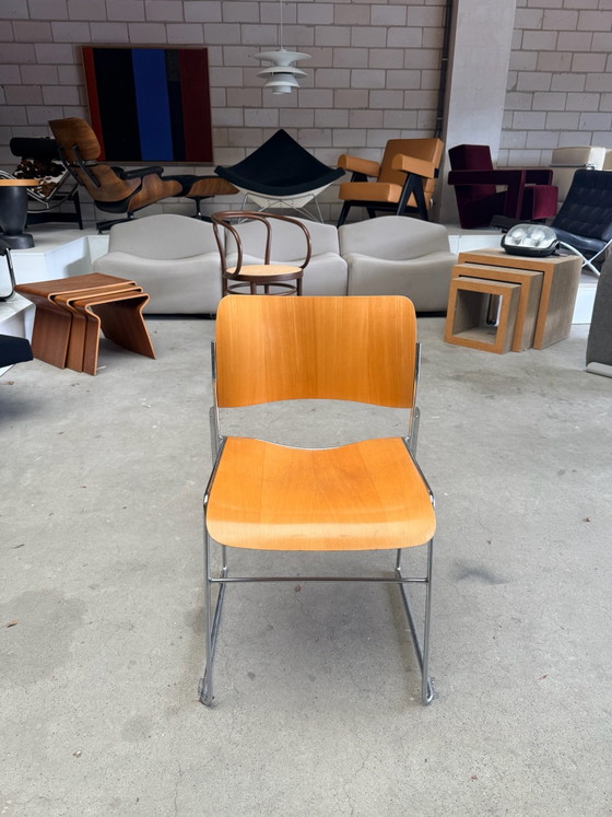 Set of 4 Howe 40/4 chairs, Dining chairs, Wood, Chrome, Brown (photo 15 of 15)