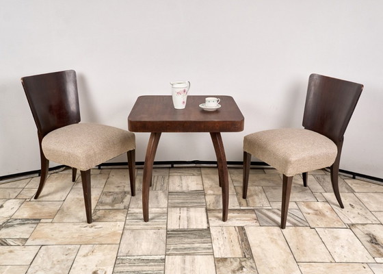 Image 1 of Juego de 4 sillas de comedor H-214 de Jindřich Halabala, década de 1930, Checoslovaquia.