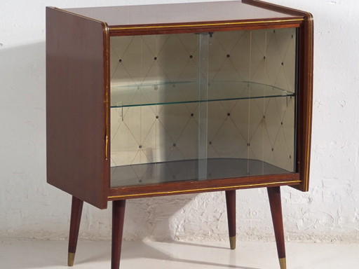 Vitrinekast in Mid-Century stijl (ca. 1950) – vitrinekasten, Wood, Glass, Mid Century Modern (photo 2 of 34)