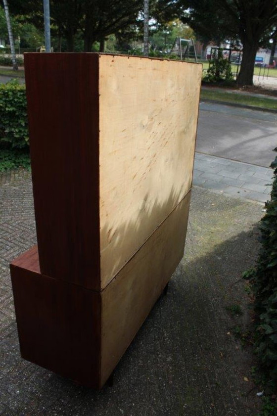 Armadio a muro vintage marrone/nero, vetrina, credenza degli anni '50-'60 – Armadi a muro, Wood (photo 4 of 12)