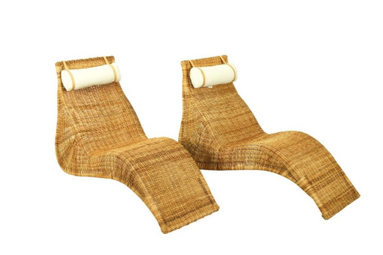 Chaises longues en rotin IKEA Karlskrona par Karl Malvall – Transat, Rattan (photo 4 of 10)