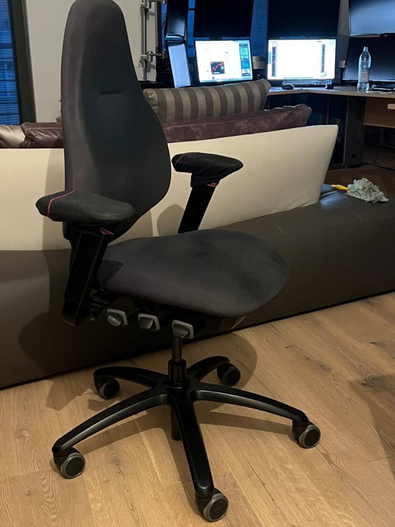 Flokk RH Mereo 220 Ergonomic Office Chair (Premium Scandinavian Design), Swivel chairs, Textile, Black (photo 2 of 5)
