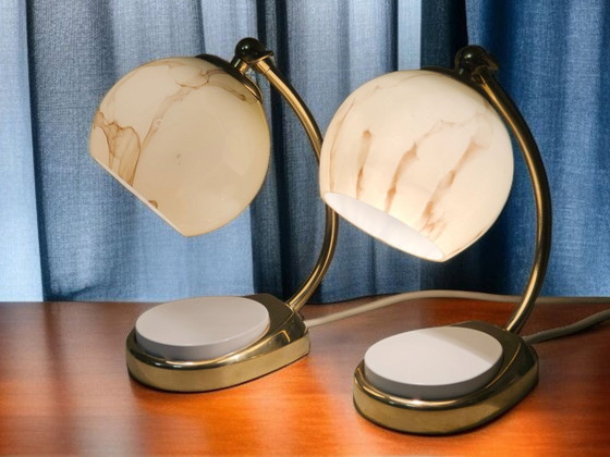Image 1 of Coppia di lampade da comodino/tavolo sensibili al tocco di Marianne Brandt, Bauhaus