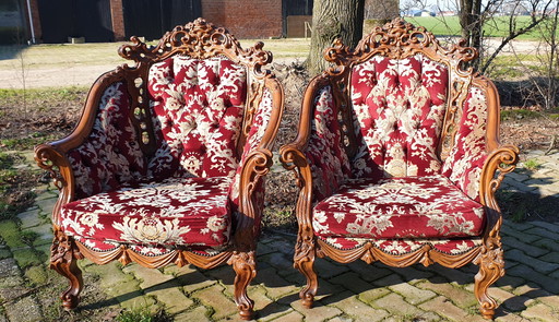 2 fauteuils baroques