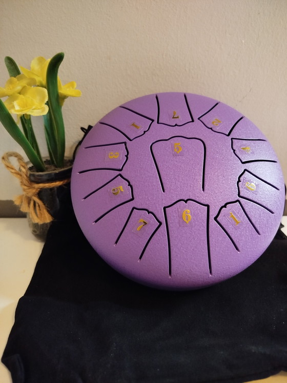 Image 1 of Handpan-Trommel, Meditations-Stahlzungentrommel