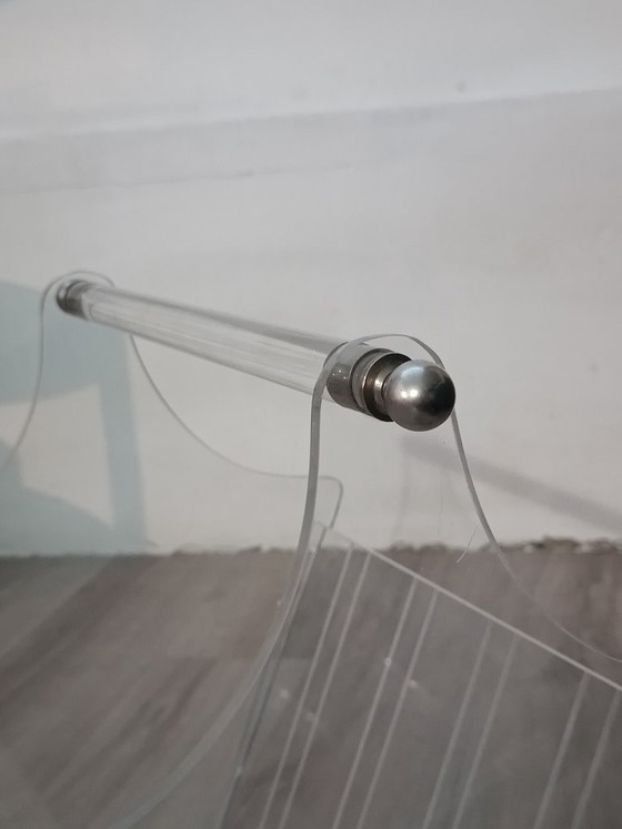 Image 1 of Porte revues vintage plexiglas France 1980s