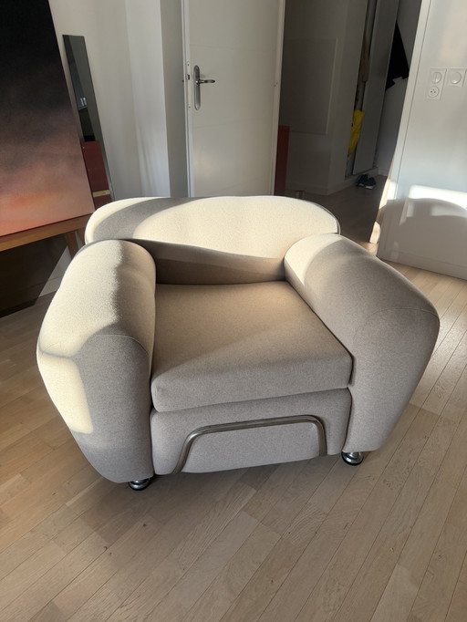 Italian tubular armchair, 1970s