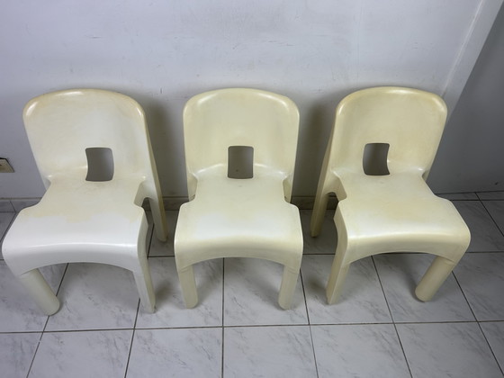 Image 1 of Set di 3 sedie Universal vintage Joe Colombo Kartell, prezzo