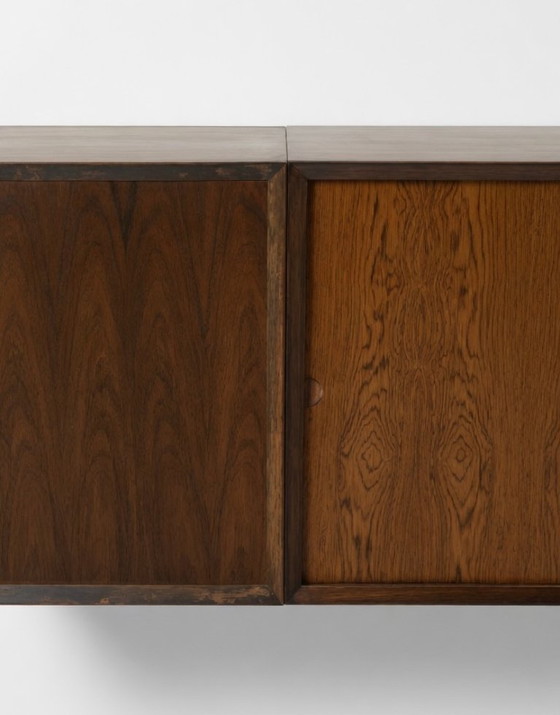 Image 1 of Poul Cadovius zwevend wanddressoir van palissanderhout, van CADO, jaren 1960.