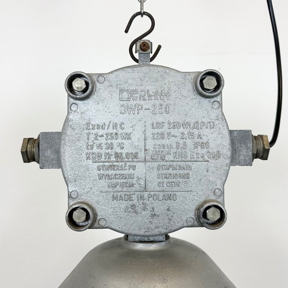 Image 1 of Large Industrial Cast Aluminium Cage Pendant Light, 1970