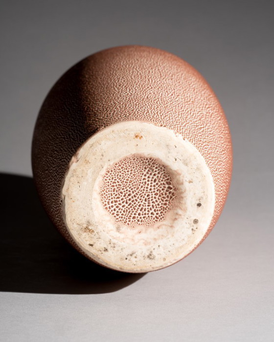 Image 1 of Vaso artigianale in ceramica vintage "SNAKESKIN" di grandi dimensioni, Paesi Bassi, anni '60-'70, altezza 33 cm