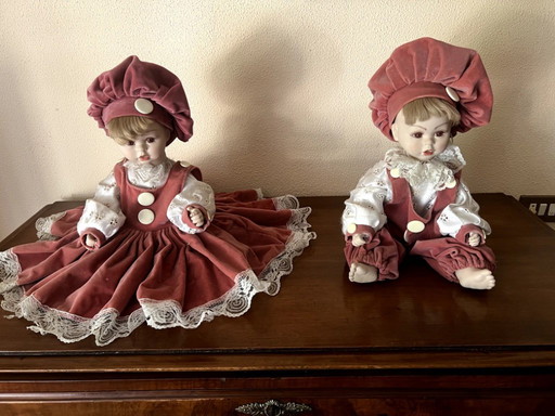 2 Porcelain Dolls