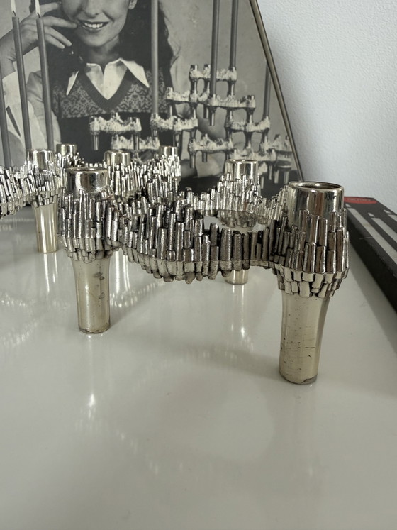3 Quist Nagel Portacandele Argentati Imballo Originale Incl. Candele BMF – Metal, Silver (photo 9 of 9)