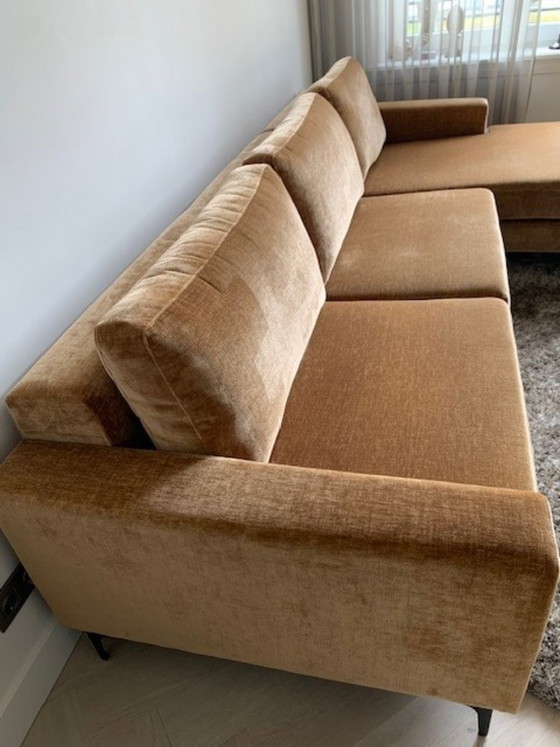 Luxury Hotel Chic Velour Velvet Sofa Set with Chaise Longue 290 Cm Wide – bankstyle, 3-5 seaters, Textile (photo 5 of 5)