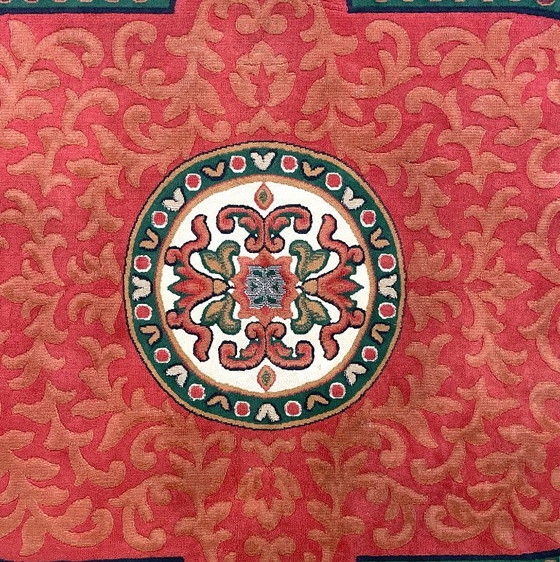 Image 1 of Red vintage oval rug