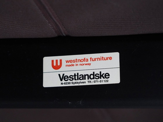 Fauteuil Sinus Lounge d'Ingmar Relling pour Westnofa, Norvège, années 1970 – Wood, Leather, Vintage (photo 9 of 9)