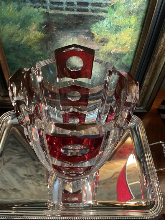 Image 1 of Charles Graffart - Val Saint Lambert - Vase
"Cerbère" - Signed with acid stamp - Crystal