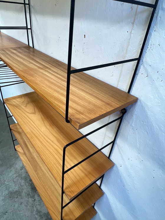 Image 1 of Étagère murale vintage en hêtre / système mural modulaire, Allemagne années 1970