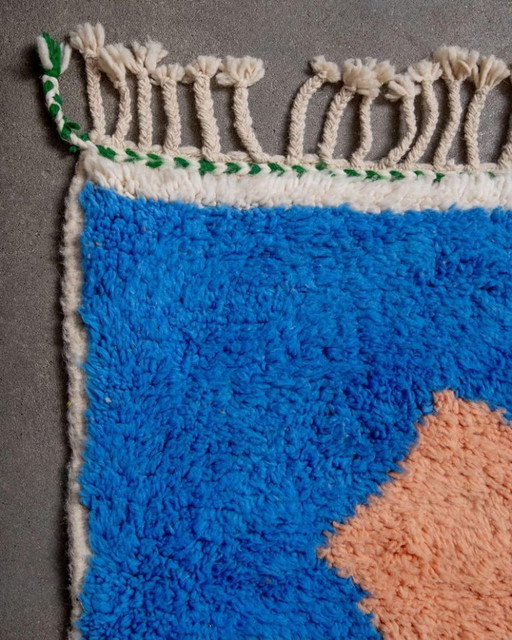 Tapis berbère marocain authentique tissé à la main 250 cm x 130 cm – vloerkleden en tapijten, Cotton (photo 2 of 6)