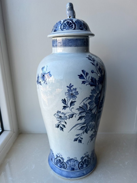 Jarrón con tapa de Delft Azul, Jarrones, Cerámica (foto 8 de 10)