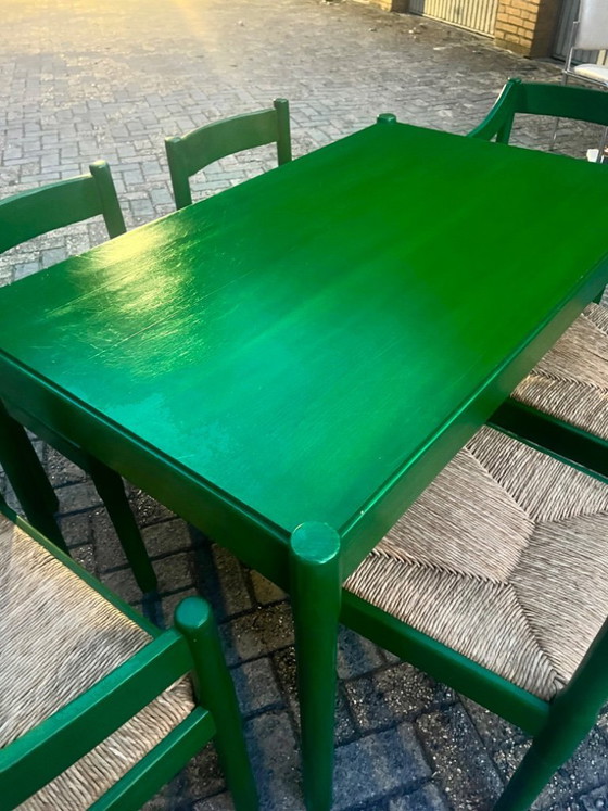 Image 1 of Cassina „Carimate“ Dining Set (7 pieces) - attributed to Vico Magistretti , 1960s