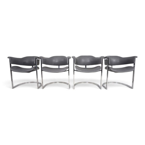 Set van 4 eetkamerstoelen van Vittorio Introini voor Mario Sabot, 1970 – Leather (photo 8 of 19)